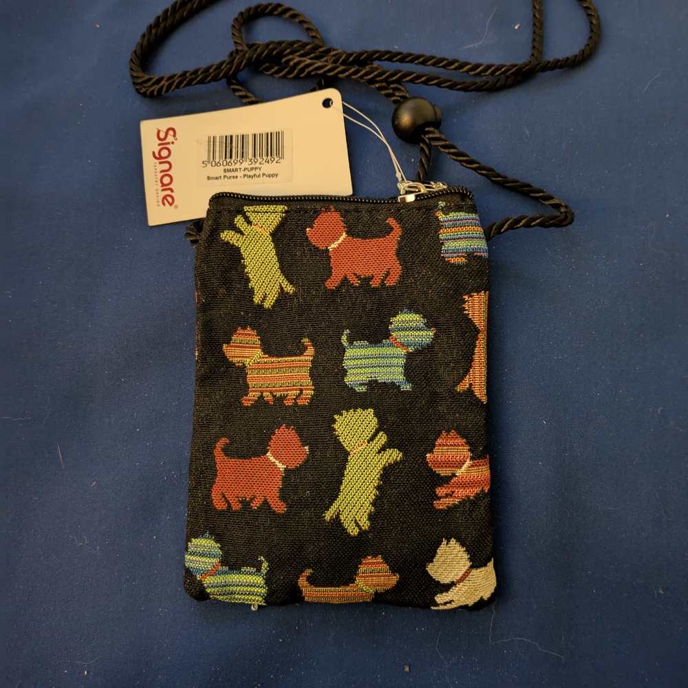 Signare Dog Pattern Crossbody Bag
